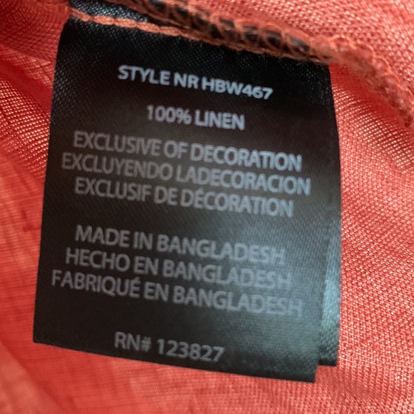 Pure Linen Harve Benard Rust Sleeveless Top - Picture 6 of 10